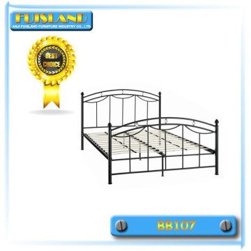 Top Grade Double Metal Bed Frame With Sprung Wooden bed Slats