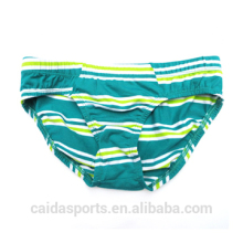 2015 fashion green linear style for 100% cotton boy briefs