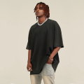 Hip Hop Custom sobre o tamanho solidheavyweight algodão Summershort T-shirt Trendência de verão masculino