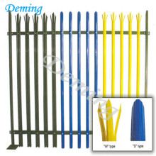 D and W type Palisade Fencing / Galvanized Steel Palisade Fence Panel