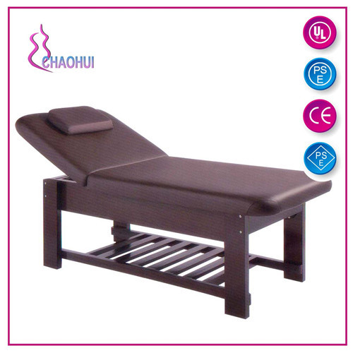 Het houten bed van de de lijst Thaise massage van de schoonheidssalon