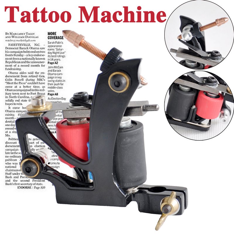 black tattoo machine gun