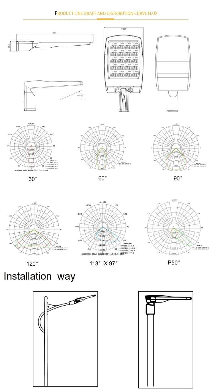 AC Waterproof 30W IP65 Dustproof Explosionproof LED Street Light