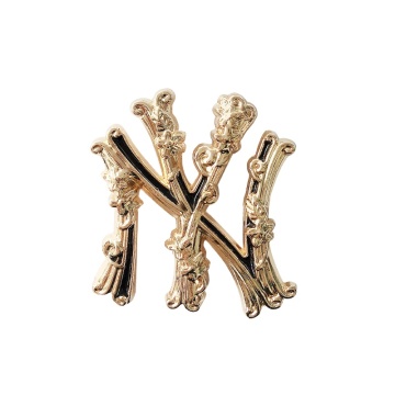 Gold Metal Logo Labels for Handbags - NY Branded Plates & Buckles