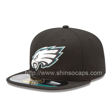 6 Panel Black Embroidery Era Custom Hats (HH005YLJ)