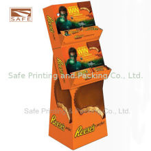 Trapezoid Paper Pop Cardboard Floor Display For Retail Promotion