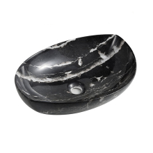 China Wholesale Antique Oval Bathroom Sink Marble Black Hand Wash