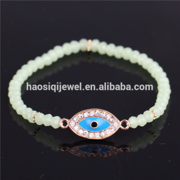 fashion women bangles jewelry crystal bead bracelet evil eye bracelet