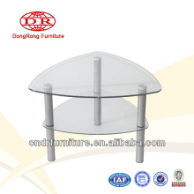 triangle glass top coffee table