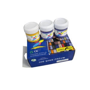 Set de peinture en verre 6 couleurs