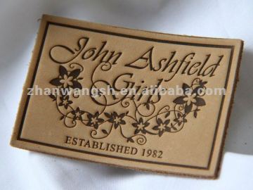 Embossed Leather Label