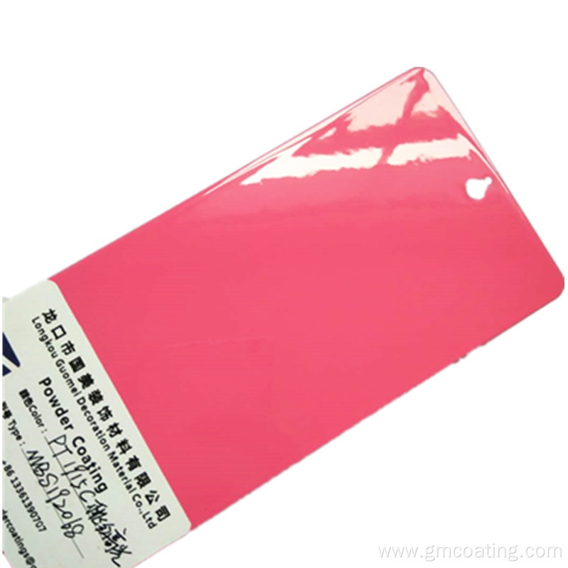 Pink high glossy electrostatic powder coating for toys