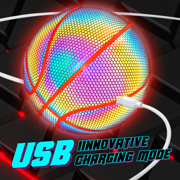 Night games amazon glow holographic reflective basketball