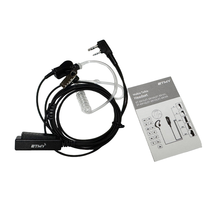 Air Tube Earphones Throat Microphone PTT Walkie Talkie E83W-K,universal K-head Noise Reduction Adjustment air Duct in Ear