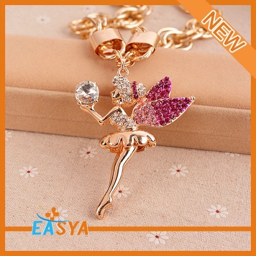 Mooie schattig Angel vorm hanger met hoge kwaliteit Rhinestone kettingen