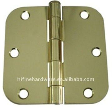 Square door hinge with round corner