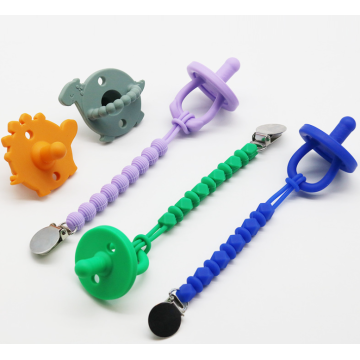 Silicone Pacifier Clips Soothie Teether Leksaker