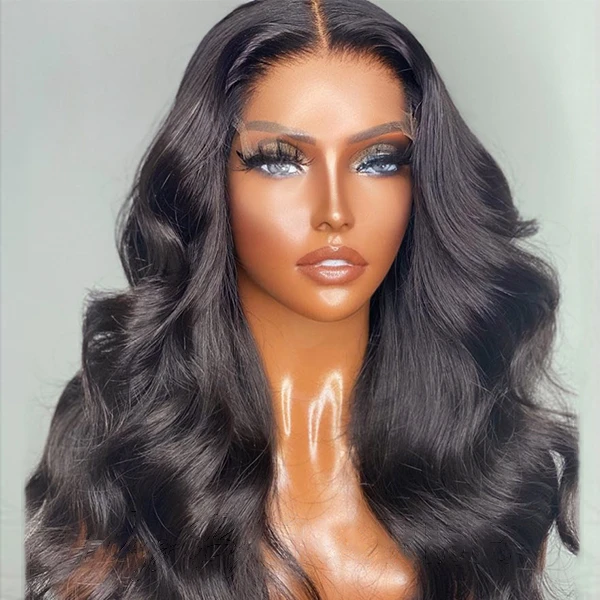 Whosale Brazilian Virgin Human Hair, 150% 180% density HD Transparent swiss Lace Frontal Wigs For Black Women, Full Lace Wigs