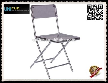 Comfortable side transparent folding chair with acrylic backrest