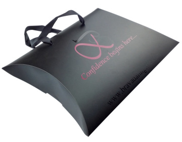 Custom UV Logo Large Satin Handles Pillow Box