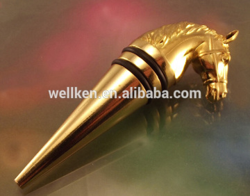 champagne stoppers,zinc champagne bottle stoppers,metal horse wine bottle stoppers