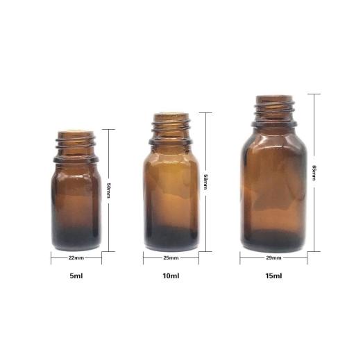 Botella de aceite fino marrón frasco de vidrio botella de esencia