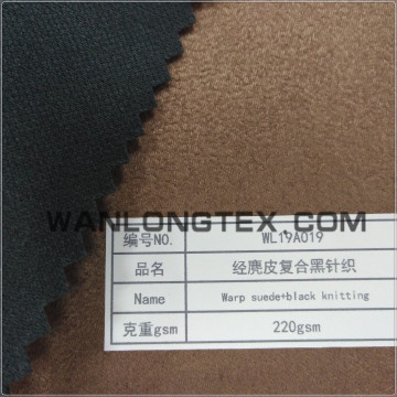 Warp Suede bonded with Black Knitting
