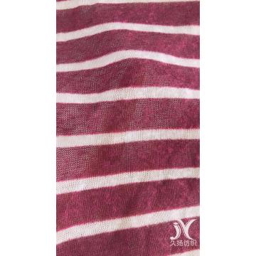 Wine White Stripe Jersey Knit