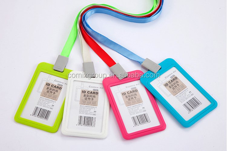 Comix Vertical Style Round Corner Colorful Fashion Id Card Badge Holder for Exhibition