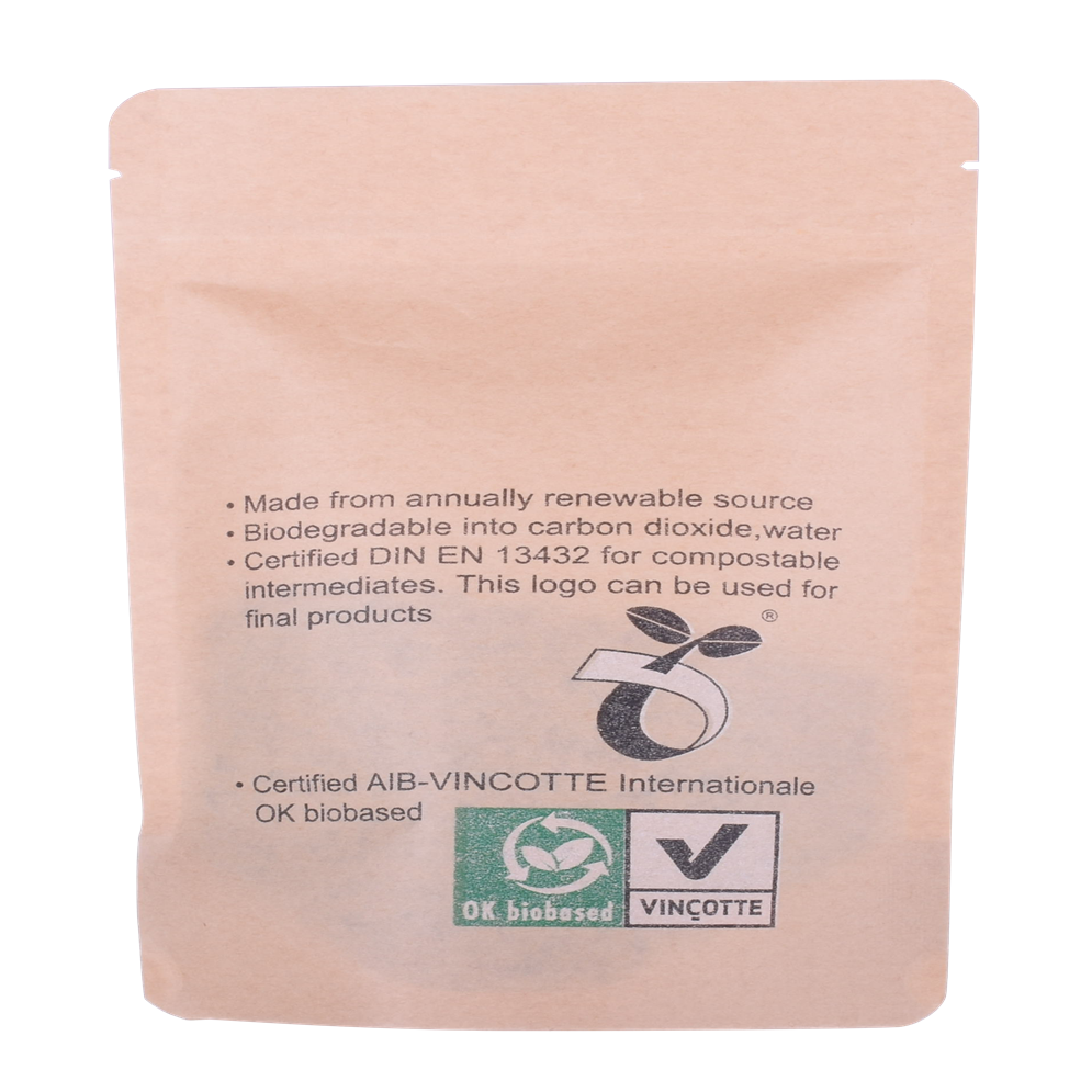 Custom Production Standard Top Zip Compostable Coffee Packaging