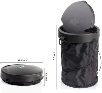 Foldable multi-function car garbage can