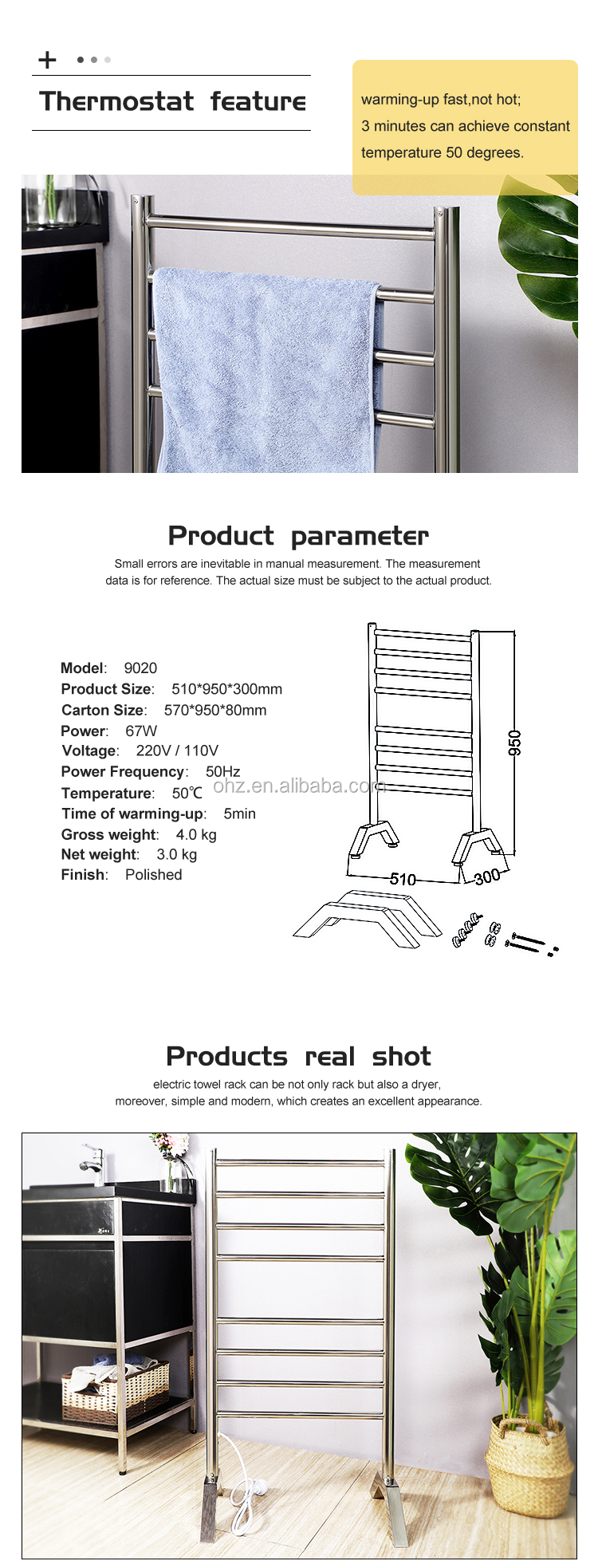 Electric Towel Warmer Rack Hot Towel Warmer Cabinet Towel Warmer Free Standing