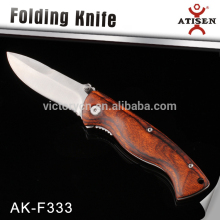 Classic Color Wood Handle Folding Camping Knife Hunting Combat Knives