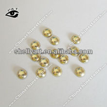 Hot fix half round iron on dome stud 6mm Lt gold for garment