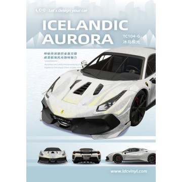 Icelandic Aurora Crystal Coating Camouflage Vinyl Wrap