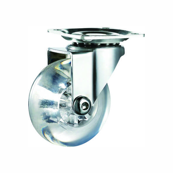 75 mm transparente PU-Lenkrollen 75mm Transparent PU Swivel Caster Wheels