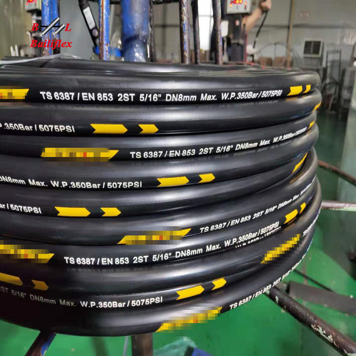 BAILI HOSE En857 2SC Steel Wire Reinforced braid Rubber compact hydraulic Hose For Oil Field