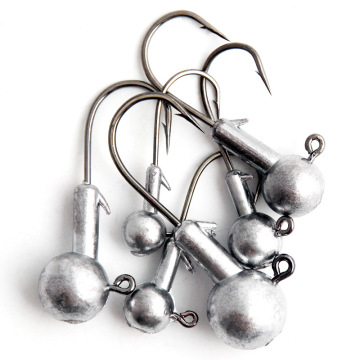 50pcs Fishing Lead Jig Heads Assortment: Sizes 1g to 30g with Barbed Hooks for Soft Lures