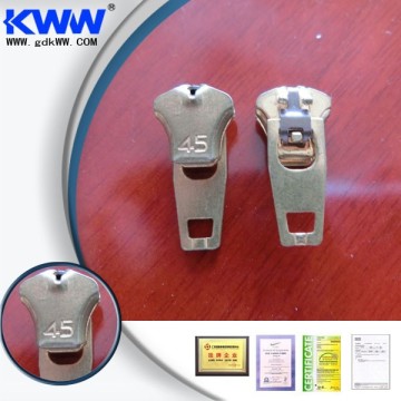 4.5# / 3# YG Sliders for metal ziper for jeans metal zipper