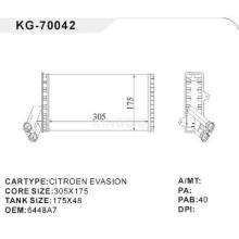 auto parts  radiator car:CITROEN EVASION OEM:6448A7