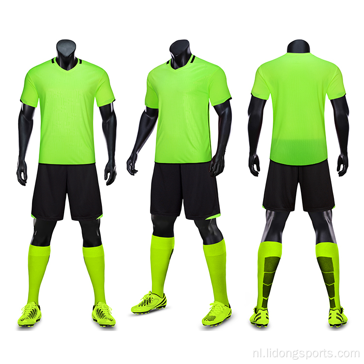 Aangepaste sublimatie voetbalvoetbalteam Jersey uniform set