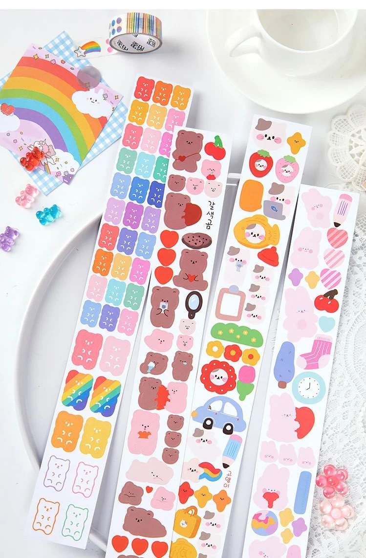 Rainbow Stickers of Stripe Packed