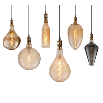 Cute shaped light bulb chandelier for restaurant