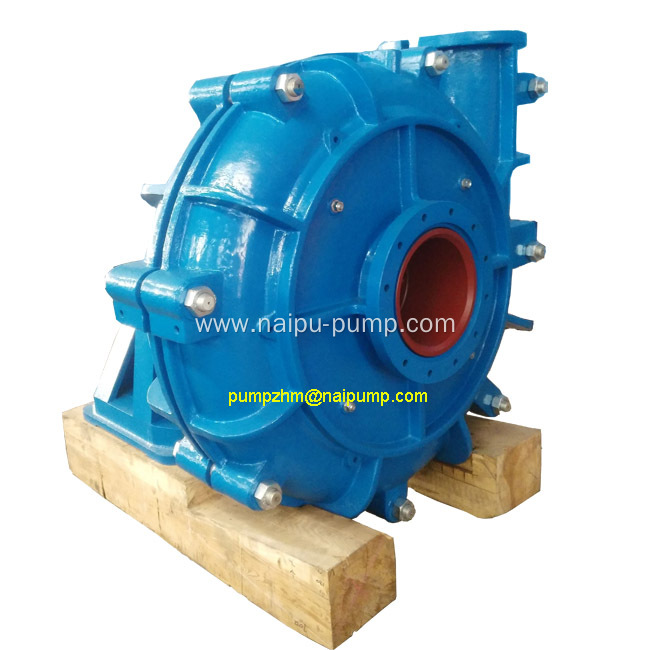 Horizontal slurry pump with rubber liners