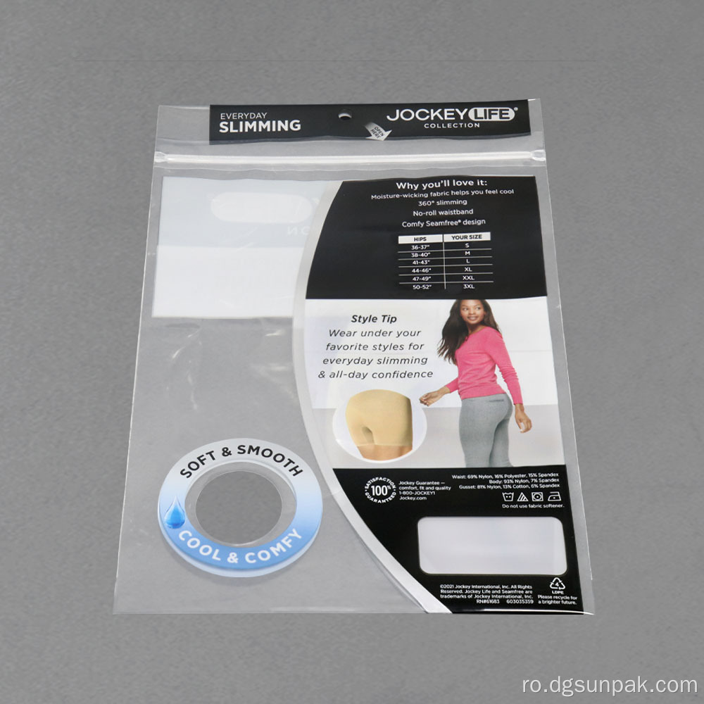 Geantă ecologică din plastic acrilic cu fermoar cu logo
