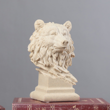 house decoration resin wolf head sculpture