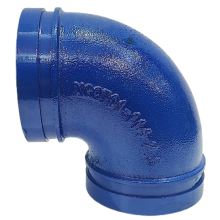 Grooved Pipe Elbow in Blue