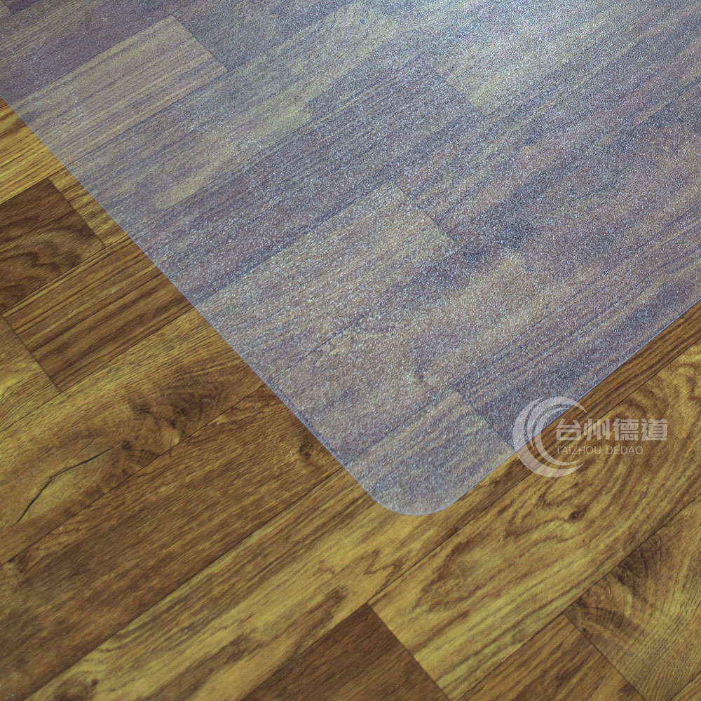 Rectangular Transparent Custom logo PC Office Chair Mat