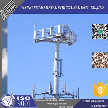 Monopolo de acero galvanizado en caliente para antena