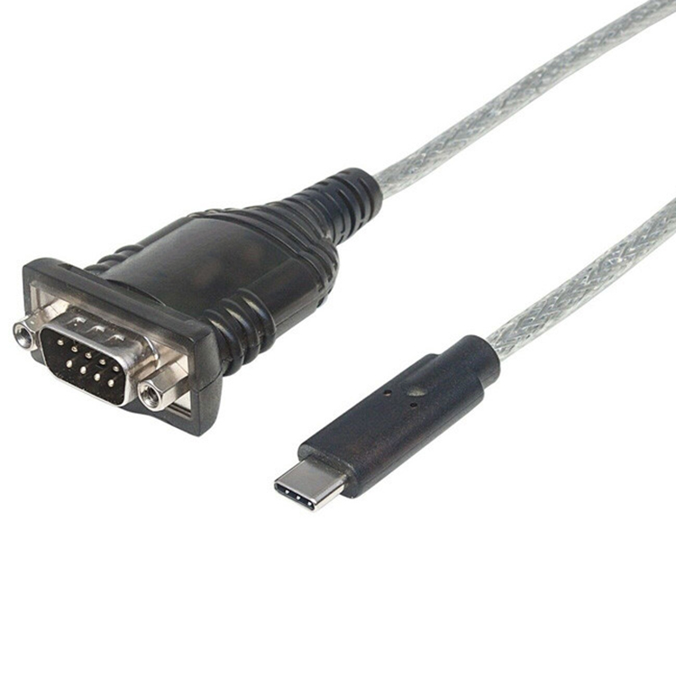 Custom ftdi ft232rl pl2303 usb type c to rs232 DB9 male serial adapter converter cable